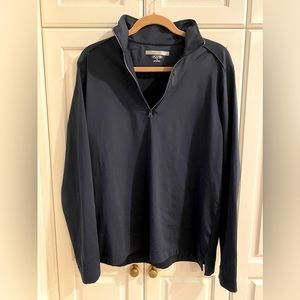 Greg Norman quarter Zip sweatshirt Navy Pull over men's M UPF 50+